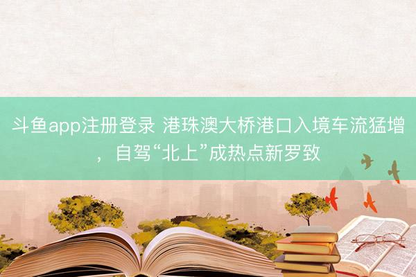 斗鱼app注册登录 港珠澳大桥港口入境车流猛增，自驾“北上”成热点新罗致
